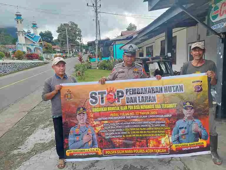 Cegah Karhutla, Polsek Silih Nara Patroli dan Edukasi Warga