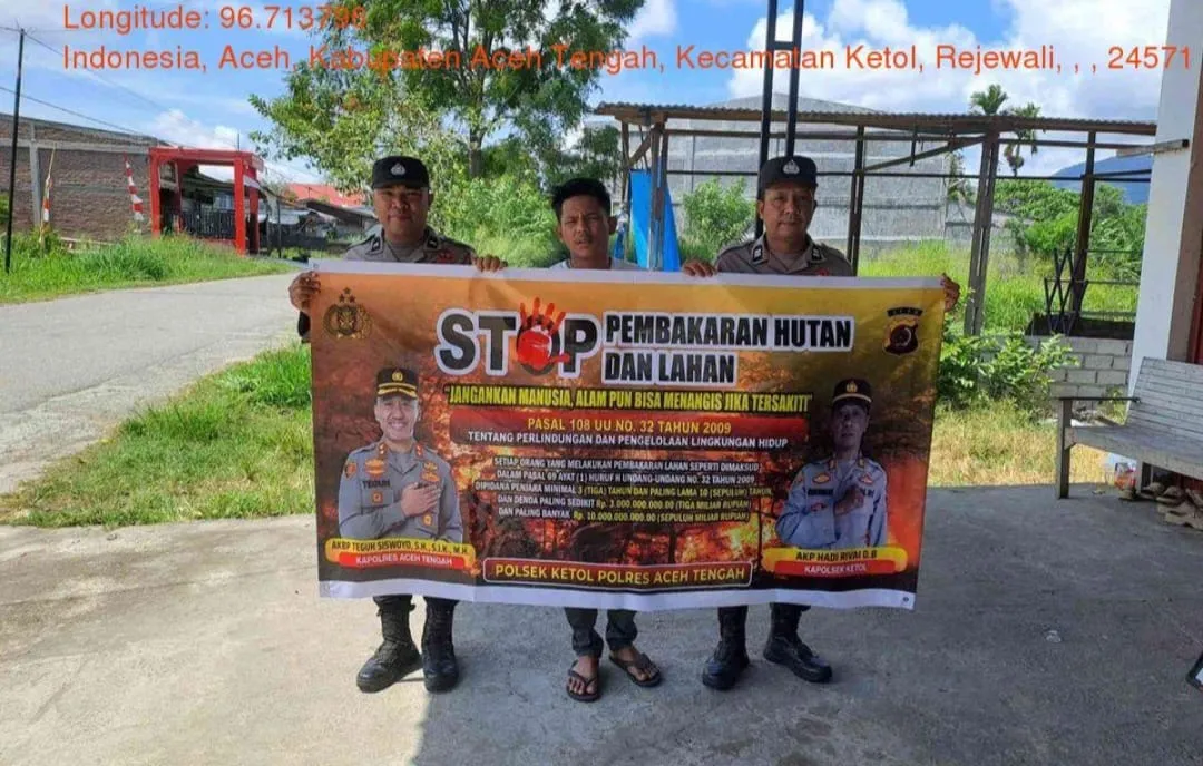 Polsek Ketol Polres Aceh Tengah Bergerak Cegah Karhutla, Warga Diminta Stop Bakar Lahan