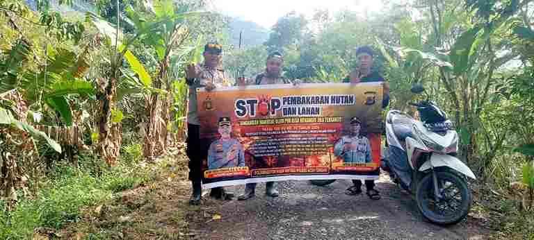Cegah Karhutla, Polsubsektor Rusip Antara Ingatkan Warga Tak Bakar Lahan