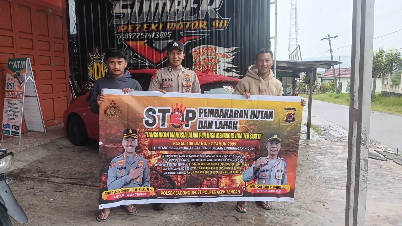 Cegah Karhutla Sejak Dini, Polsek Jagong Jeget Edukasi Warga Bahaya Membakar Lahan