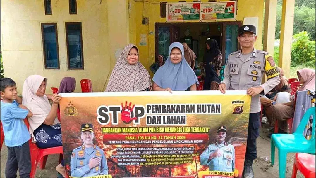 Cegah Karhutla, Polsubsektor Rusip Antara Turun Edukasi Warga