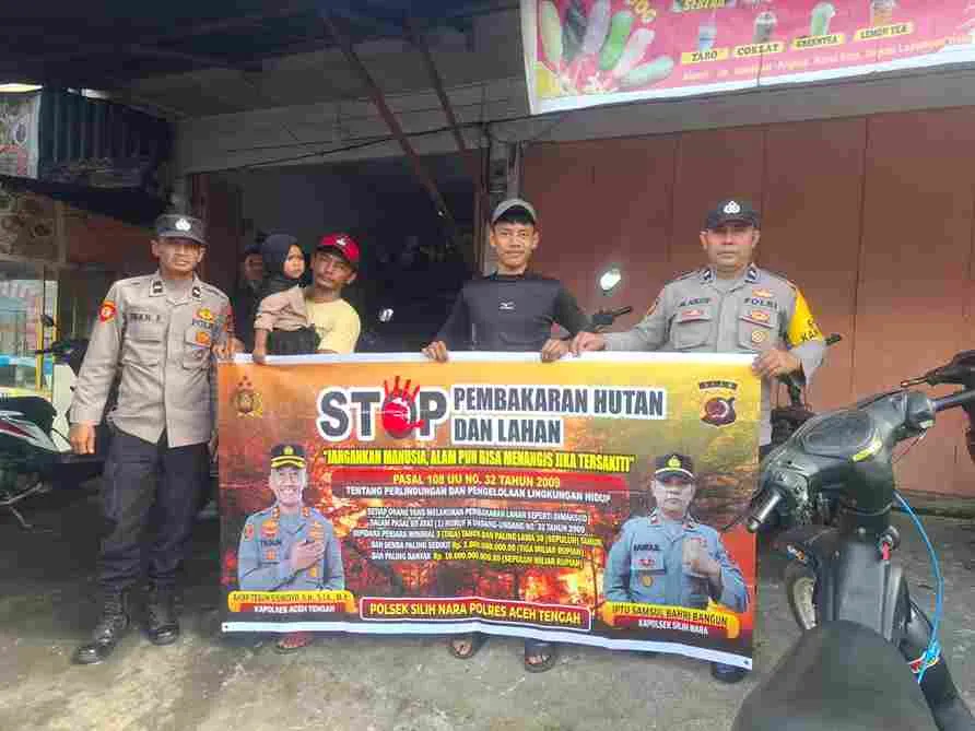 Polisi Bersama Masyarakat, Polres Aceh Tengah Intensifkan Patroli Cegah Karhutla dan Pencemaran Udara
