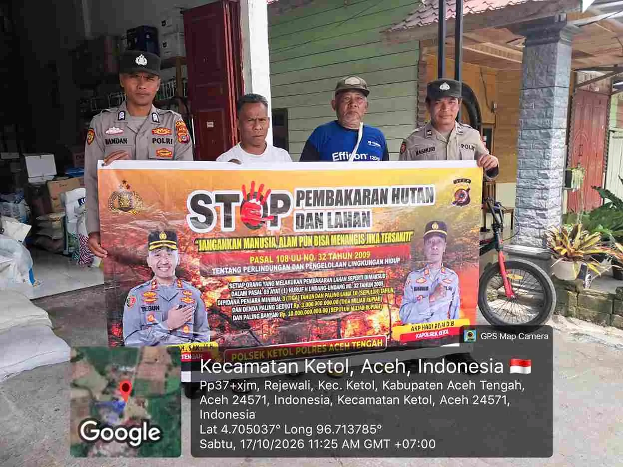 Cegah Karhutla Sebelum Api Membesar, Polres Aceh Tengah Gencarkan Sosialisasi hingga ke Kampung