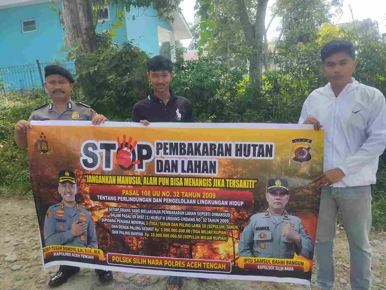 Polisi Hadir Jaga Alam, Polsek Silih Nara Bergerak Cegah Kebakaran Hutan dan Lahan
