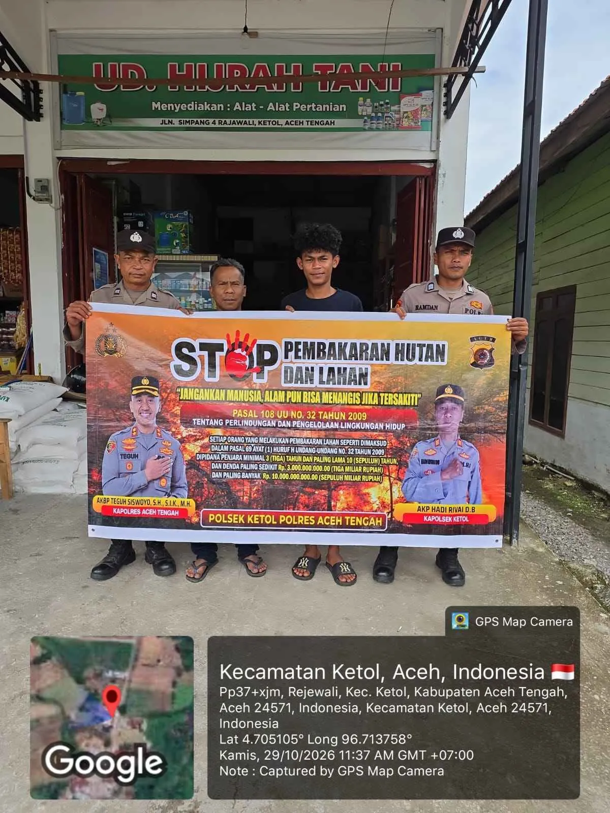 Polsek Ketol Ajak Warga Cegah Karhutla, Buka Kebun Tanpa Membakar