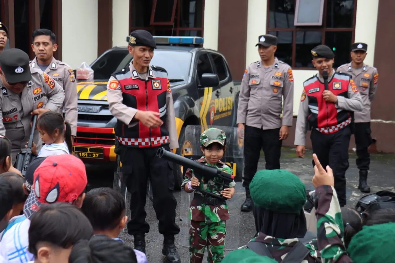 Polisi Sahabat Anak, Polres Aceh Tengah Terima Kunjungan TK Kartika XIV-6 dan TK Budi Dharma di Mapolres