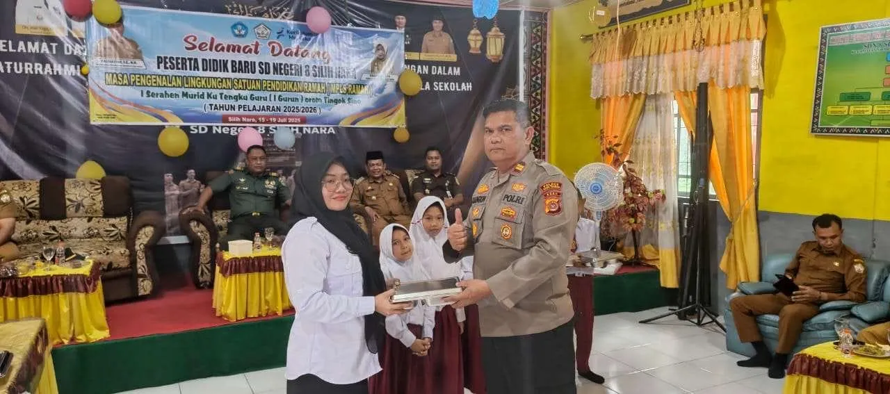 Kapolsek Silih Nara Dukung Launching Program Makan Bergizi Gratis di SDN 8 Silih Nara