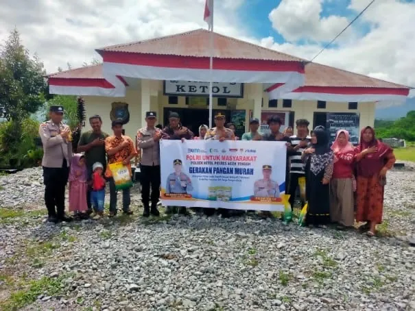 Polsek Ketol Salurkan 800 Sak Beras Premium Lewat Gerakan Pangan Murah