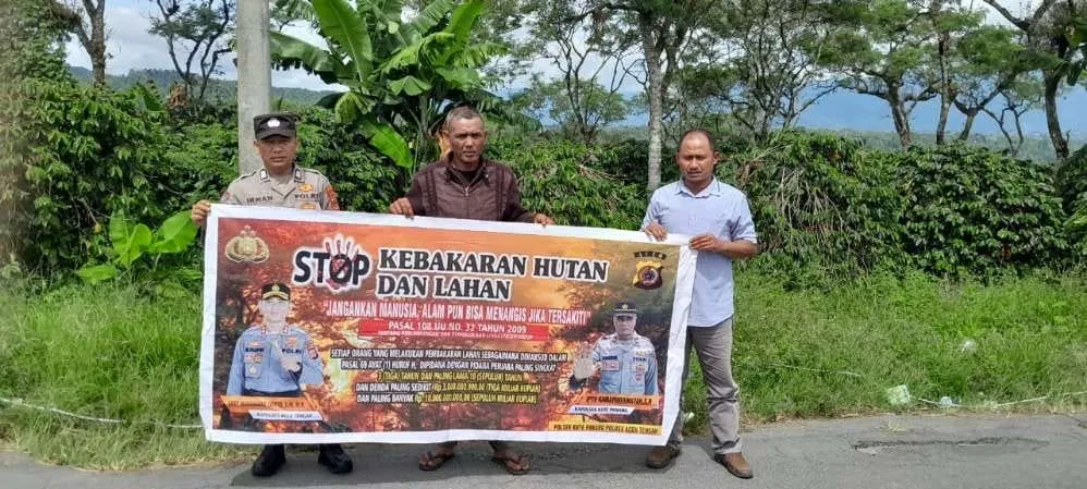 Cegah Karhutla, Polsek Kute Panang Gelar Patroli dan Sosialisasi ke Masyarakat