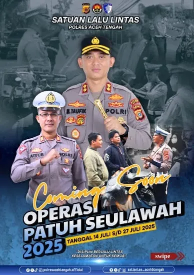 Ops Patuh Segera Digelar, Polres Aceh Tengah Ajak Tingkatkan Kesadaran Berlalu Lintas