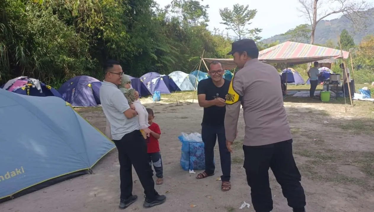 Polsek Pegasing Patroli Wisata di Anak Amas River Paradise, Sampaikan Imbauan Kamtibmas kepada Pengunjung