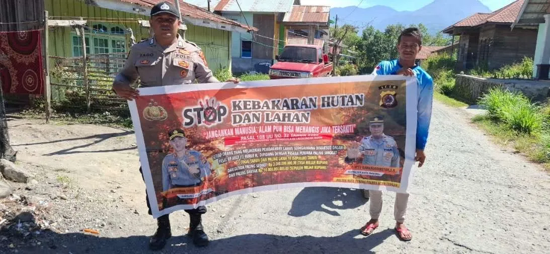 Polsek Kute Panang Ajak Warga Waspadai Karhutla Lewat Patroli dan Sosialisasi