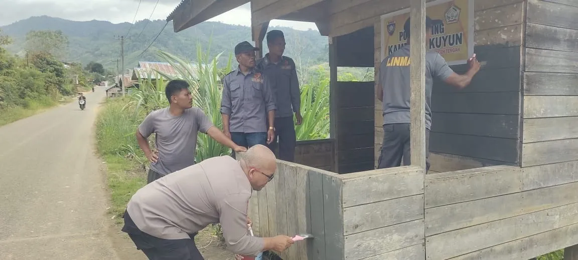 Polsek Celala Gelar Kurve di Poskamling, Wujudkan Lingkungan Bersih dan Aman Bersama Warga