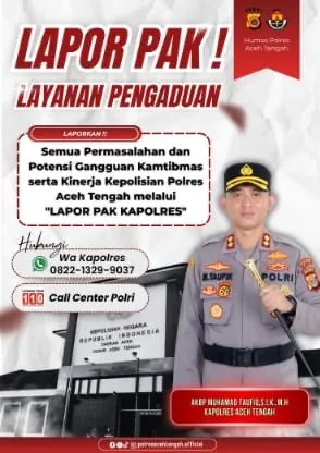 Kapolres Aceh Tengah Luncurkan Layanan “Lapor Pak Kapolres”, Permudah Warga Sampaikan Aduan Lewat WhatsApp