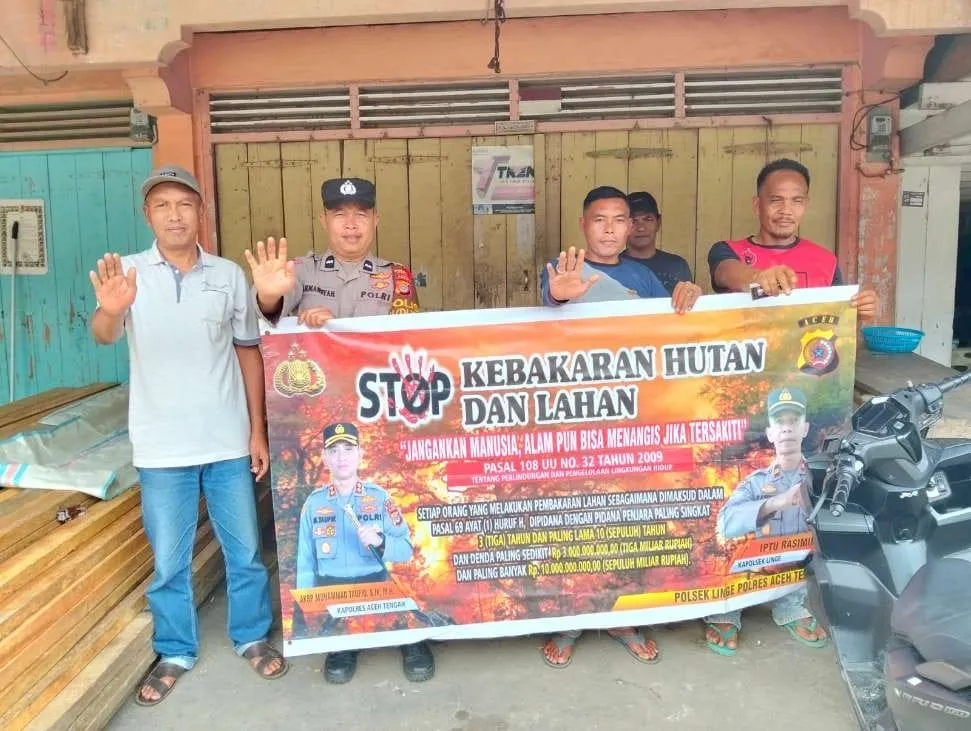 Polsek Linge Ajak Masyarakat Bersama Cegah Kebakaran Hutan dan Lahan