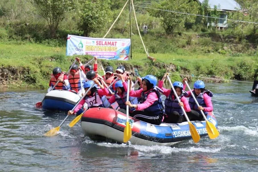 Kabag Ops Polres Aceh Tengah Hadiri Fun Rafting Semarakkan HUT RI ke-80