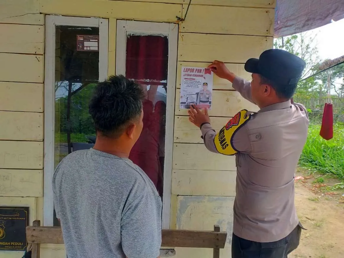 Polsek Kute Panang Gencarkan Penyebaran Brosur “Lapor Pak!” untuk Perkuat Layanan Pengaduan Warga