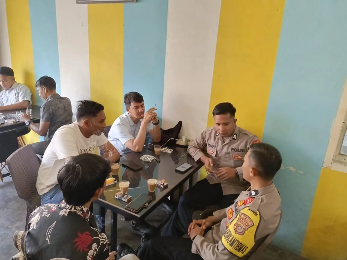 Ngopi Soboh Kamtibmas, Polsek Jagong Jeget Pererat Silaturahmi dengan Warga