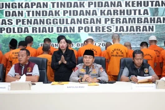 Polda Riau Tangkap 46 Tersangka Kejahatan Kehutanan, Tegaskan Komitmen Penegakan Hukum