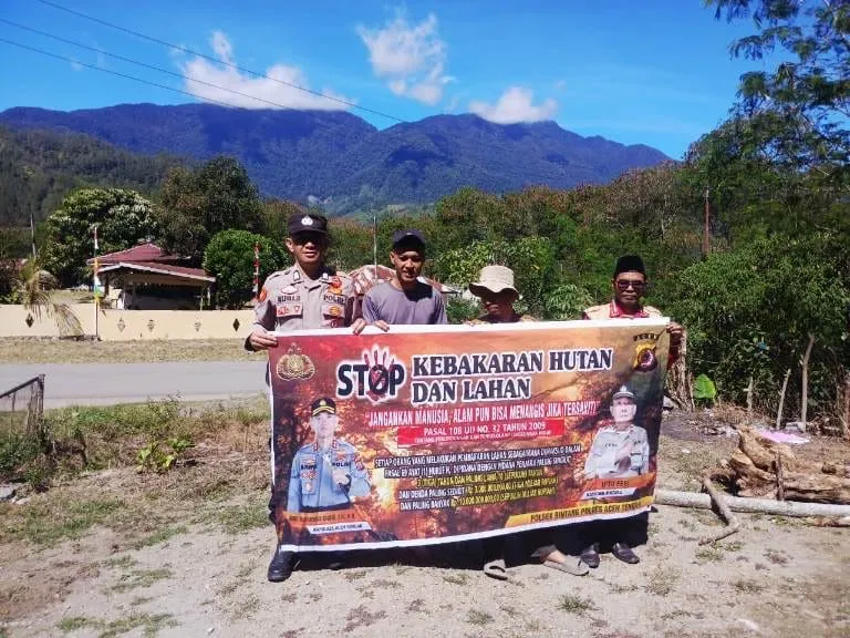 Polsek Bintang Sosialisasi Masyarakat Stop Karhutla, Buka Lahan dengan Cara Ramah Lingkungan