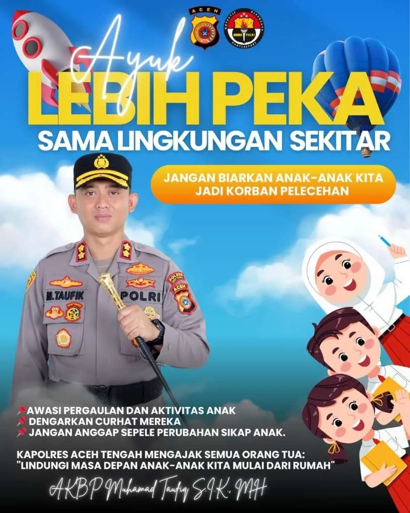 Kapolres Aceh Tengah: "Lindungi Masa Depan Anak-Anak Kita Mulai dari Rumah"