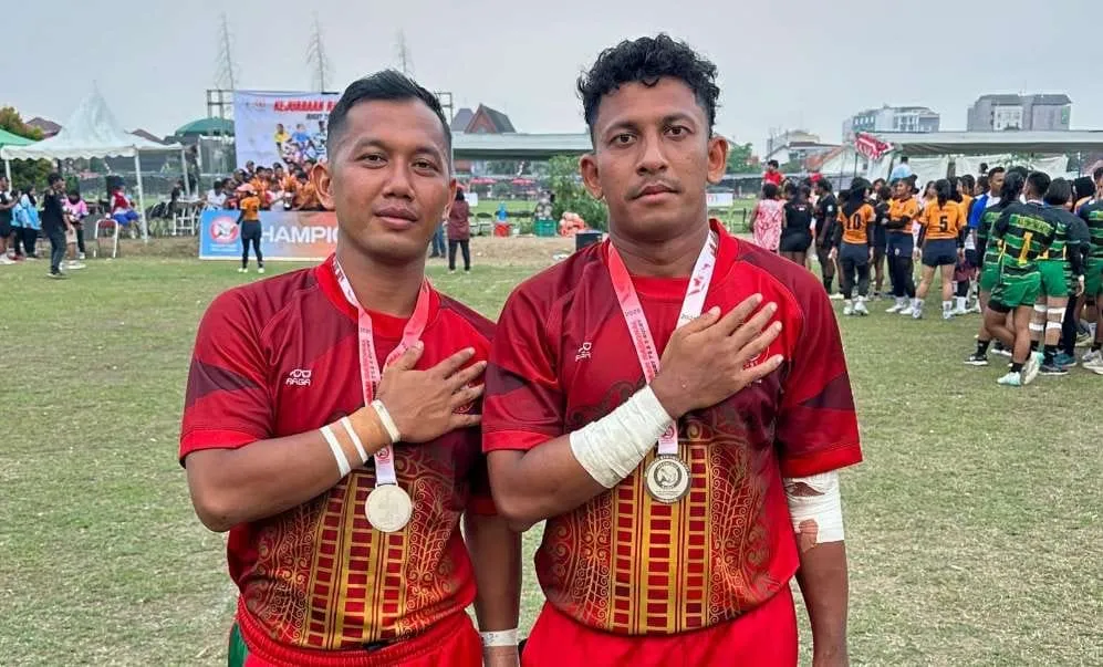 Dua Personel Polda Aceh Raih Medali Perak dalam Kejurnas Rugby di Yogyakarta