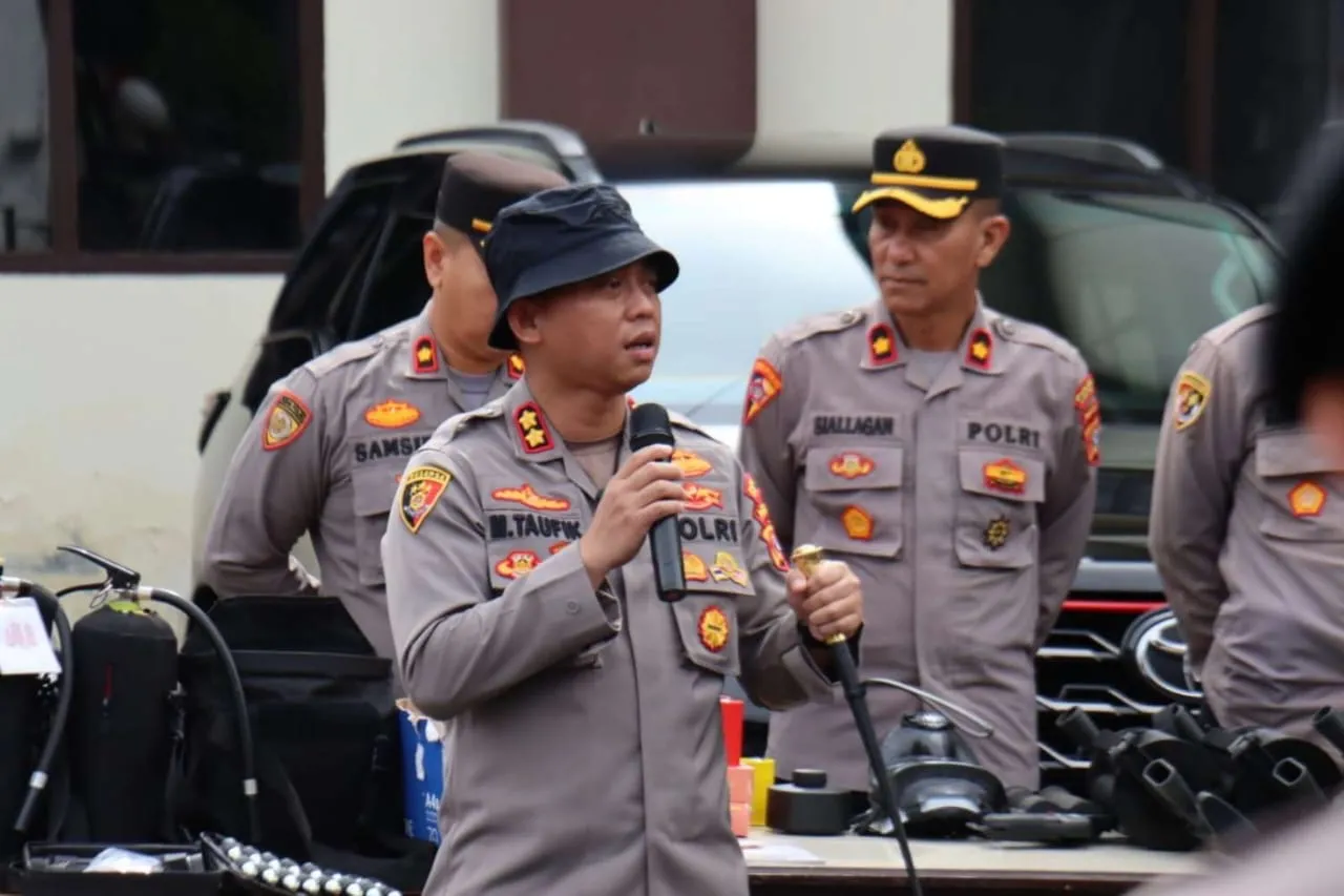 Kapolres Aceh Tengah Pimpin Pergelaran Alat dan Latihan Dalmas, Perkuat Kesiapsiagaan Personel
