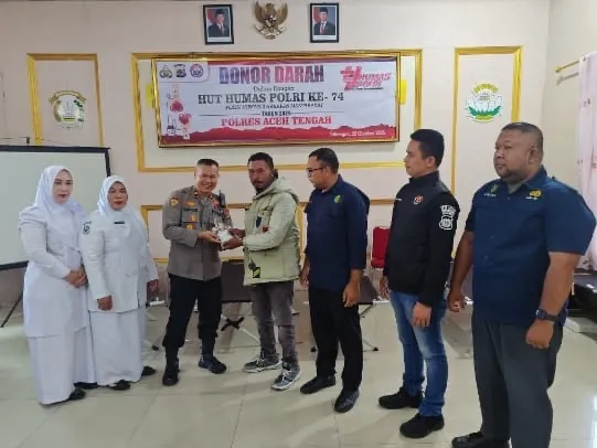 Alfatah Ucapkan Terima Kasih, Polres Aceh Tengah Bantu Darah untuk Ayah yang Sakit