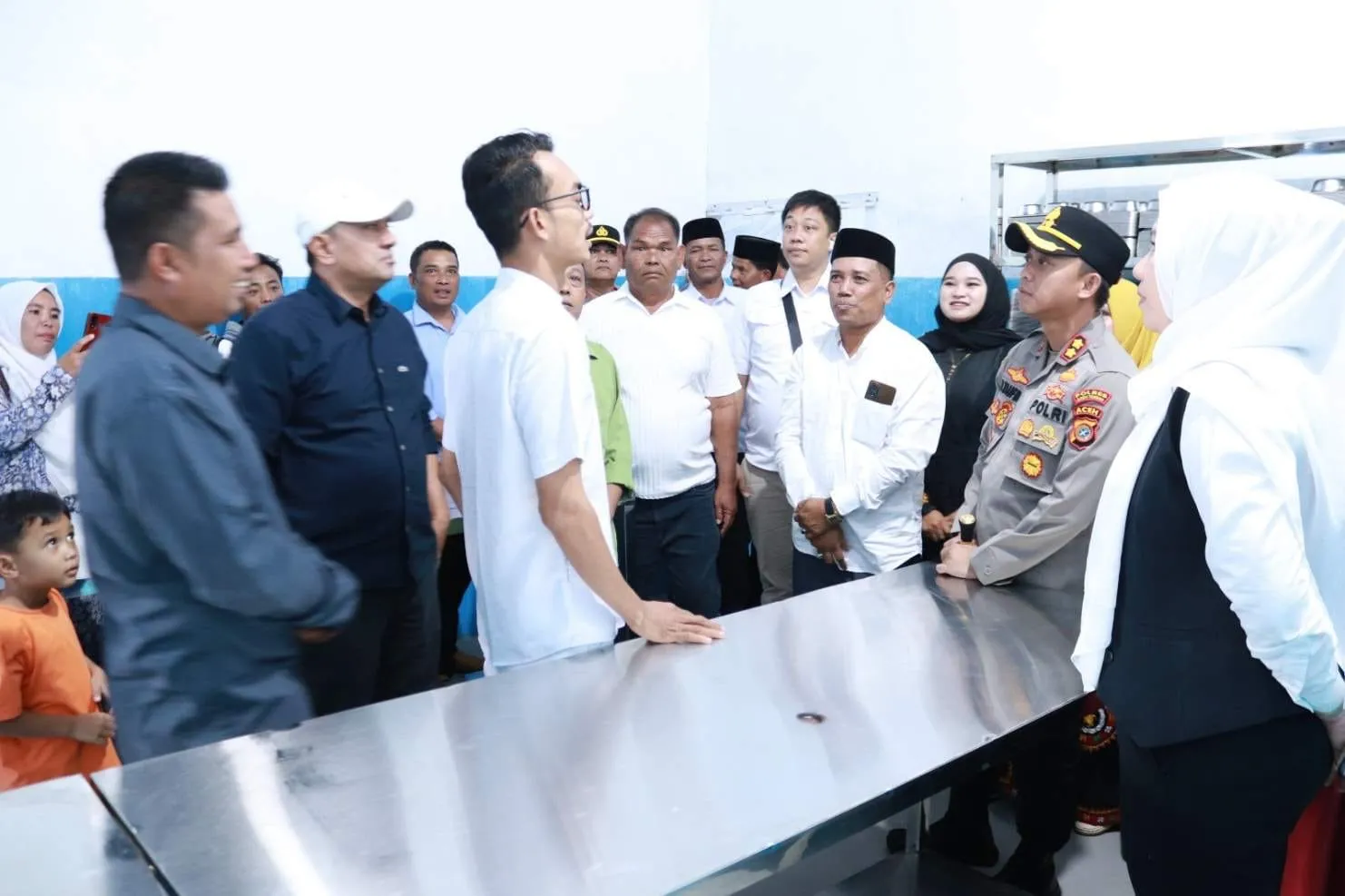 Kapolres Dampingi Audiensi dan Tinjau Dapur Makan Bergizi Gratis Bersama Tim Badan Gizi Nasional di Aceh Tengah