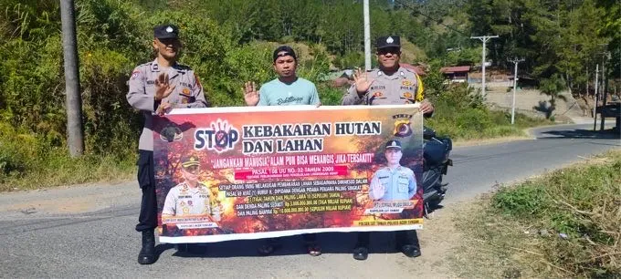 Polsek Lut Tawar Gencarkan Patroli dan Sosialisasi Cegah Karhutla