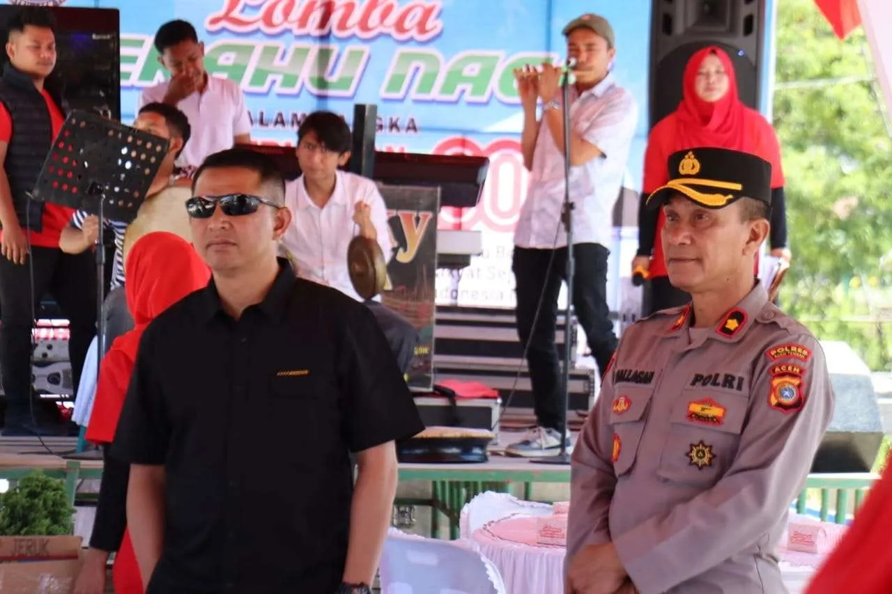 Kabag Ops Polres Aceh Tengah Hadiri Pembukaan dan Saksikan Meriahnya Lomba Perahu Naga HUT RI ke-80