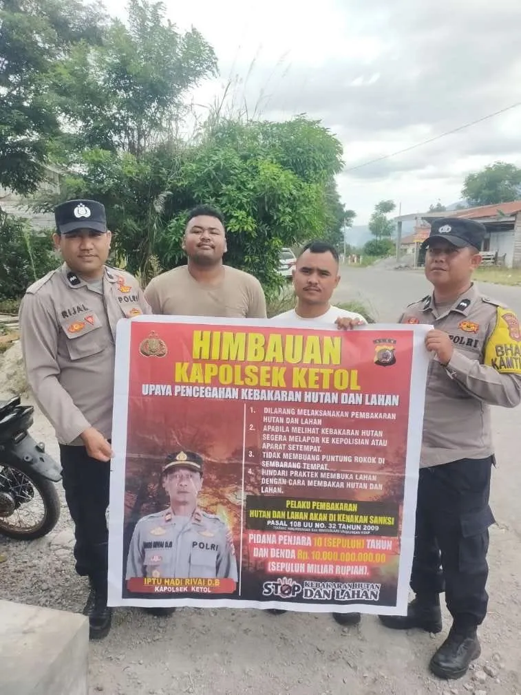 Cegah Karhutla, Polsek Ketol Sosialisasikan Larangan Bakar Lahan di Musim Kemarau