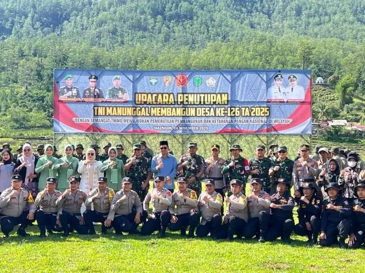 Kapolres Aceh Tengah Hadiri Penutupan TMMD ke-126 di Kecamatan Linge: Wujud Sinergi Bangun Negeri