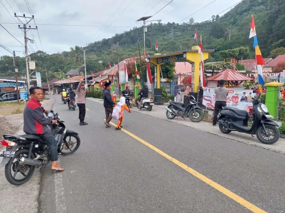 Polsek Silih Nara Gelar Strong Point Pagi, Pastikan Keselamatan Pelajar dan Kelancaran Lalu Lintas