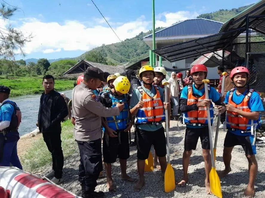 Polsek Pegasing Lakukan Patroli Wisata dan Himbauan di Lokasi Arung Jeram Lukup Badak