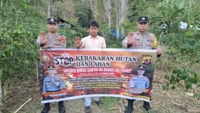 Polsek Lut Tawar Giatkan Pencegahan Karhutla Lewat Patroli dan Edukasi Langsung Kepada Warga 