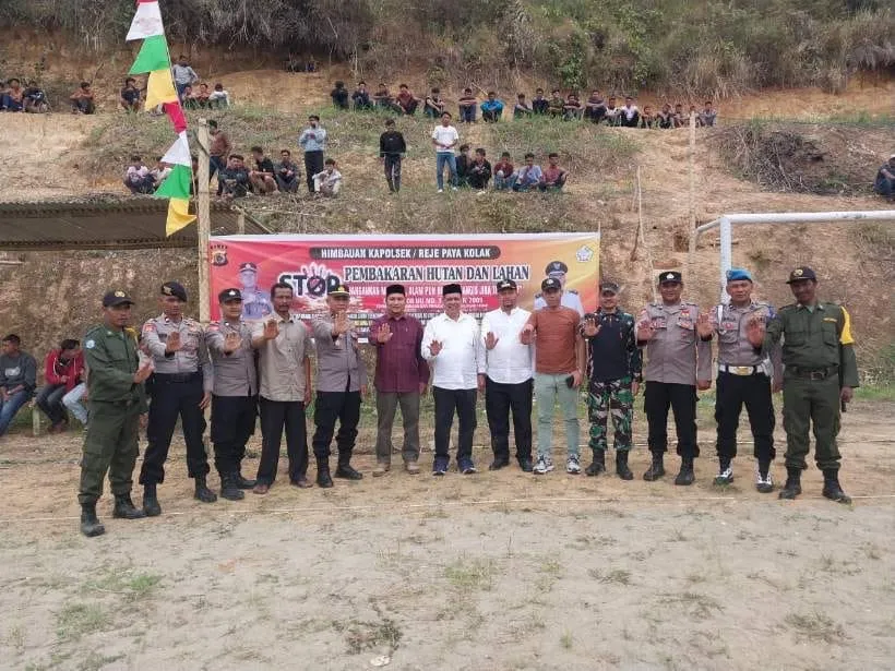 Muspika Celala Gelar Sosialisasi Karhutla dan Himbauan Pencegahan Saat Pembukaan Turnamen Mini Soccer