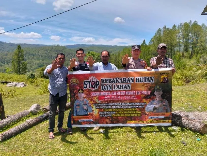 Polsek Linge Gencarkan Sosialisasi Bahaya Karhutla, Warga Apresiasi Kepedulian Polri