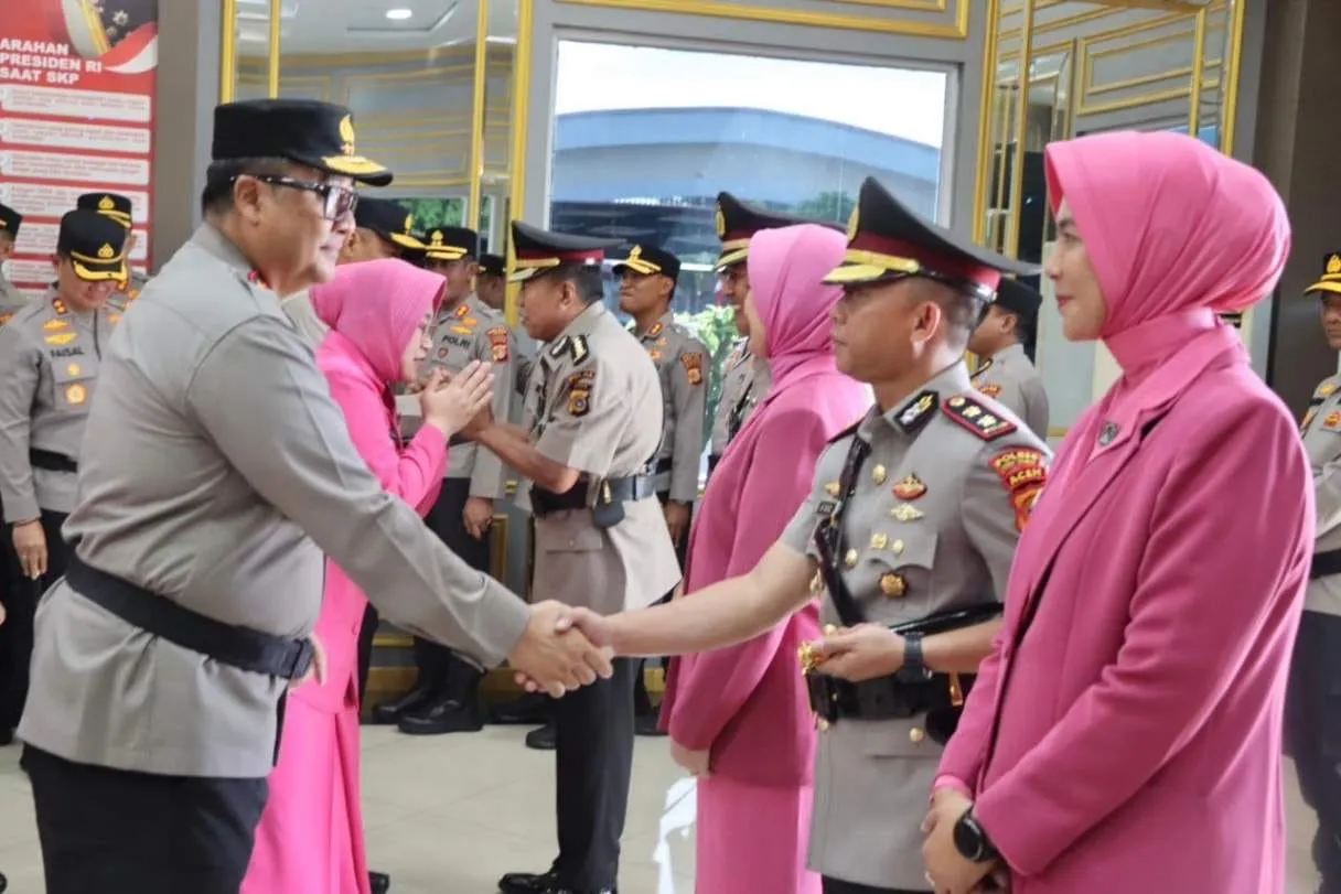 Kapolda Aceh Pimpin Sertijab Empat Pejabat Utama dan Dua Kapolres