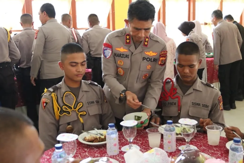 Kapolda Aceh Tinjau Menu dan Standar Gizi Makanan Siswa Secaba di SPN Seulawah