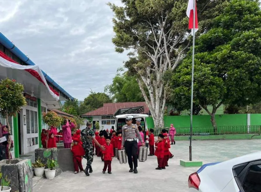 Satlantas Polres Aceh Tengah Pastikan Distribusi 12.648 Paket Makan Gratis Berjalan Lancar