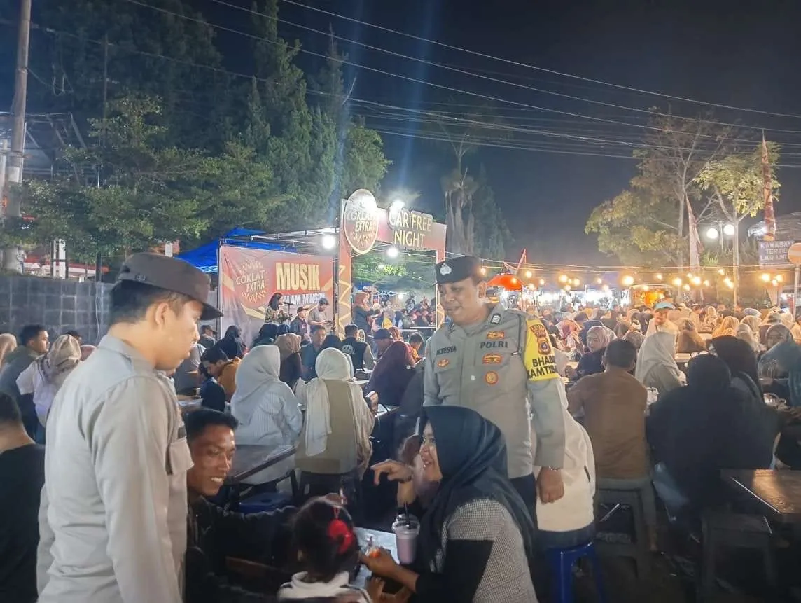 Semarak Malam Minggu, Polsek Lut Tawar Monitor Pelaksanaan Car Free Night